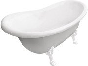 Ванна акрилова Besco Otylia 160х77 см глянсовий білий/білі ніжки #WKO-160W+BI