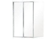 Шторка для ванни Besco Ambition Premium 3 130х140 см хром/прозоре скло PAP-3S