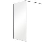 Душова перегородка Besco Aveo 90х195 см профіль хром/прозоре скло AV-90-195-C