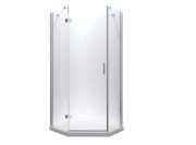 Душова кабіна Besco Viva 90х90 см ліва профіль хром/скло прозоре V5L-90-195-C