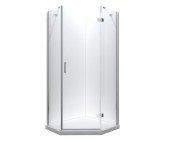 Душова кабіна Besco Viva 90х90 см права профіль хром/скло прозоре V5P-90-195-C