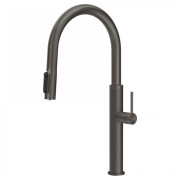 Смеситель для кухни Gessi Meccanica под фильтр с выдвижной лейкой черный металл брашированный 60824#707