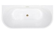 Ванна акрилова Besco Vica New 170х80 см із сифоном клік-клак хром глянсовий білий #WAS-170VN