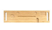 Полиця для ванної Besco Coma 85х22 см бамбуковве дерево PW-CO-85
