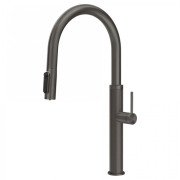 Смеситель для кухни Gessi Cesello под фильтр с выдвижной лейкой черный металл брашированный 60826#707