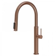 Змішувач для кухні Gessi Cesello під фільтр із висувною лійкою мідь браширована 60826#708