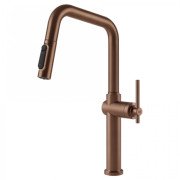 Змішувач для кухні Gessi Habito під фільтр із висувною лійкою мідь браширована 60852#708