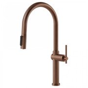 Змішувач для кухні Gessi Habito під фільтр із висувною лійкою мідь браширована 60872#708