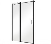 Душові двері Besco Exo-C 120х190 см орна чорний матовий/прозоре скло ECB-120-190C