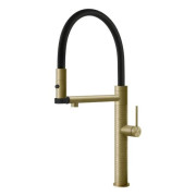 Змішувач для кухні Gessi Cesello з висувною лійкою латунь брашована 60214#727