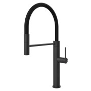 Смеситель для кухни Gessi Flessa с выдвижной лейкой матовый черный 60014#299