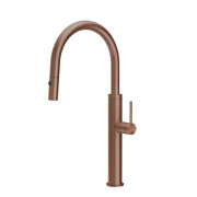 Смеситель для кухни Gessi Flessa с выдвижной лейкой медь брашированная 60022#708