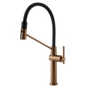 Смеситель для кухни Gessi Habito с выдвижной лейкой бронза брашированная 60664#726