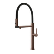 Смеситель для кухни Gessi Meccanica с выдвижной лейкой медь брашированная 60212#708