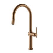 Смеситель для кухни Gessi Habito с выдвижной лейкой бронза брашированная 60672#726