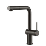 Змішувач для кухні Gessi Inedito з висувною лійкою чорний метал брашований 60433#707