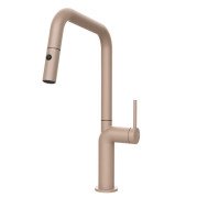 Змішувач для кухні Gessi Stelo з висувною лійкою одноважільний матова пудра 60307#275