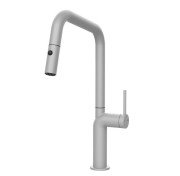 Смеситель для кухни Gessi Stelo с выдвижной лейкой однорычажный матовый белый 60307#279