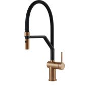 Смеситель для кухни Gessi Inedito с вытяжной лейкой бронза брашированная 60429#726