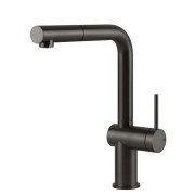 Смеситель для кухни Gessi Inedito с выдвижной лейкой черный металл брашированный	60433#707