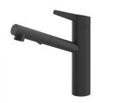 Змішувач для кухні Gessi Thalium з висувною лійкою матовий чорний 60536#299