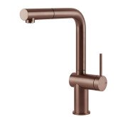 Смеситель для кухни Gessi Inedito с выдвижной лейкой медь брашированная 60433#708