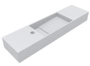 Раковина для ванної Miraggio Toni 85х22 см мармур литий Miramarble білий матовий 8814591