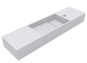 Раковина для ванної Miraggio Toni 85х22 см L мармур литий Mirasoft Technology білий 8814206