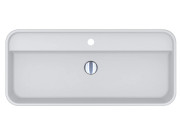 Раковина для ванної Miraggio Ocean 90,1х40, 1 см литий мармур Mirasoft Technology білий 8814010