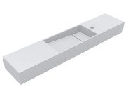 Раковина для ванной Miraggio Toni 105х22 см L литой мрамор Miramarble белый матовый 8814228