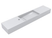 Раковина для ванной Miraggio Toni 105х22 см R литой мрамор Miramarble белый 8814230