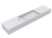 Раковина для ванной Miraggio Toni 105х22 см R литой мрамор Miramarble белый матовый 8814231