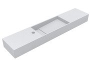 Раковина для ванной Miraggio Toni 105х22 см R литой мрамор Mirasoft Technology белый 8814232