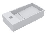 Раковина для ванної Miraggio Toni 45х22 см мармур білий Mirasoft Technology білий 8814586