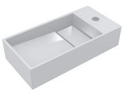 Раковина для ванной Miraggio Toni 45х22 см L литой мрамор Miramarble белый 8814207