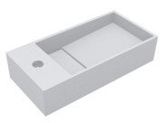 Раковина для ванной Miraggio Toni 45х22 см R литой мрамор Miramarble белый матовый 8814211
