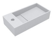 Раковина для ванной Miraggio Toni 45х22 см R литой мрамор Mirasoft Technology белый 8814212