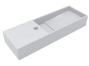 Раковина для ванної Miraggio Toni 65х22 см литий мармур Miramarble білий матовий 8814588