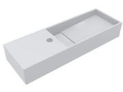 Раковина для ванной Miraggio Toni 65х22 см R литой мрамор Mirasoft Technology белый 8814240