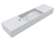 Раковина для ванної Miraggio Toni 85х22 см мармур мармур Miramarble білий 8814590