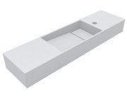 Раковина для ванної Miraggio Toni 85х22 см L мармур литий Miramarble білий матовий 8814205