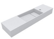 Раковина для ванної Miraggio Toni 85х22 см L мармур литий Mirasoft Technology білий 8814206