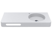 Раковина для ванной Miraggio Loop R 100х45 см литой мрамор Mirasoft Technology белый 8814192