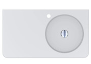 Раковина для ванной Miraggio Loop R 80х45 см литой мрамор Miramarble белый матовый 8814188