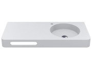 Раковина для ванной Miraggio Loop R 100х45 см литой мрамор Mirasoft Technology белый 8814192