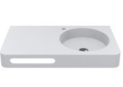 Раковина для ванної Miraggio Loop R 80х45 см лита мармур Mirasoft Technology білий 8814189