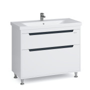 Тумба Sanwerk Greta 100 см із раковиною Сава МДФ білий MV0000909