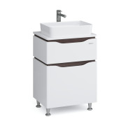 Тумба Sanwerk Alessa 60 см с раковиной Rapid МДФ белый/венге MV0000900