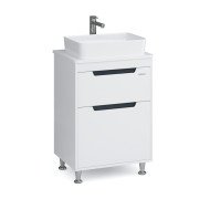 Тумба Sanwerk Greta 60 см із раковиною Rapid МДФ білий MV0000904