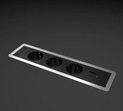 Блок розеток що обертається ASA Plastici Versaframe 3.0 3.0 3х220В+USB А+С алюміній 060.40F.00007